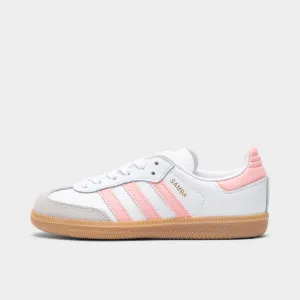 adidas Children's Samba OG Footwear White / Semi Pink Spark - Gum