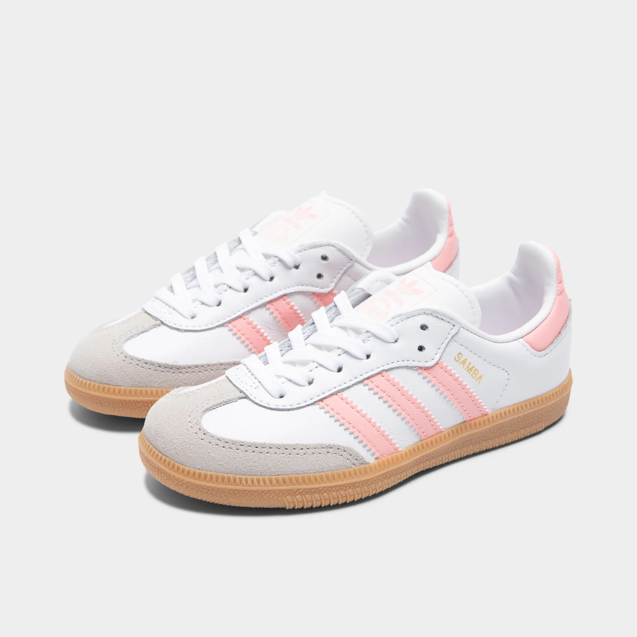 adidas Children's Samba OG Footwear White / Semi Pink Spark - Gum