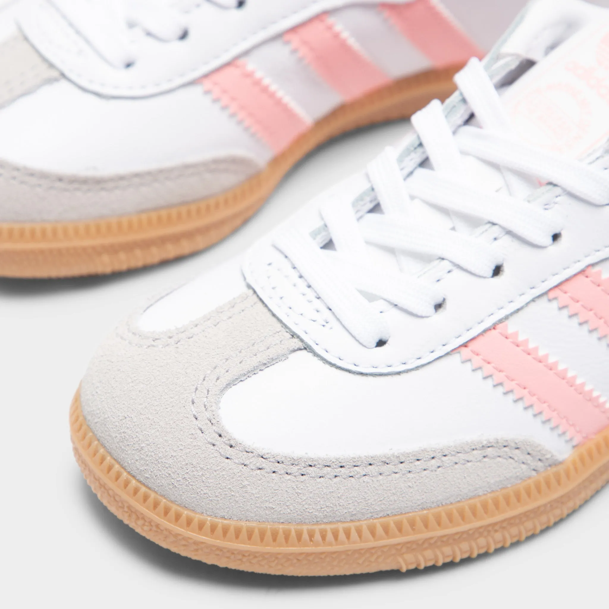 adidas Children's Samba OG Footwear White / Semi Pink Spark - Gum