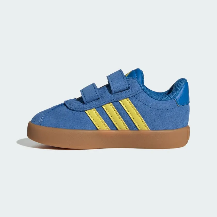 ADIDAS KID'S VL COURT 3.0 HOOK N' LOOP ROYAL/SULFER SNEAKER SHOES