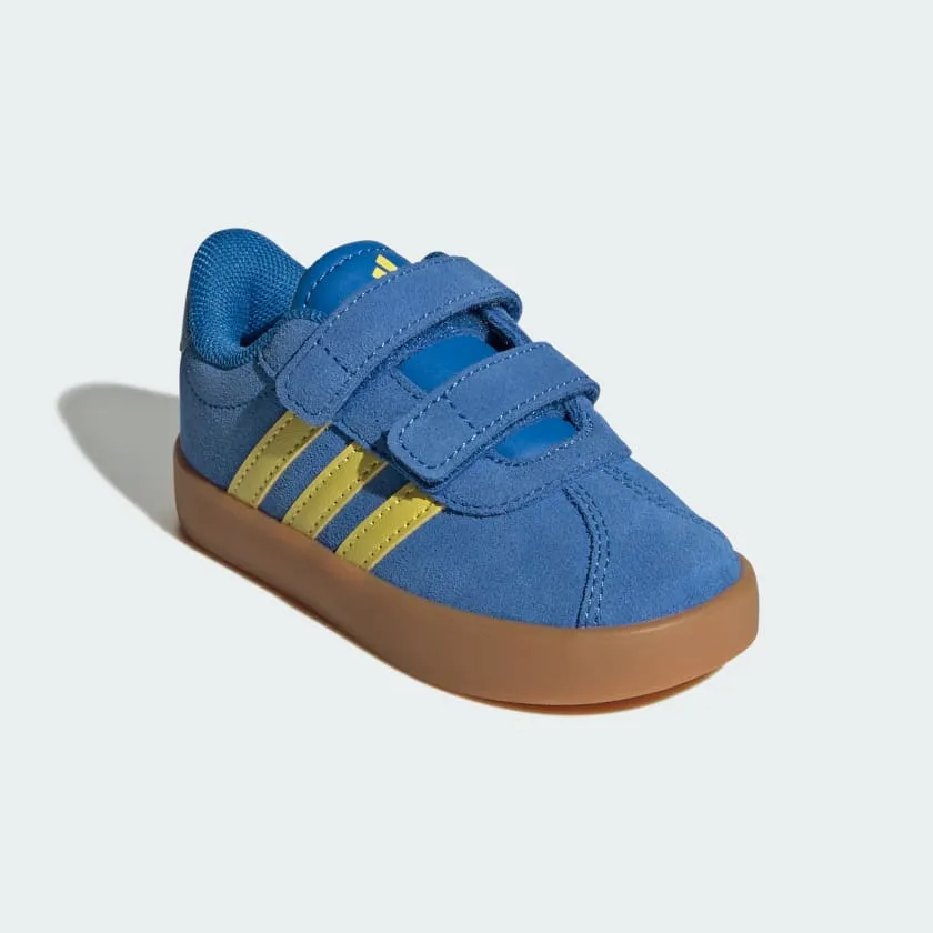 ADIDAS KID'S VL COURT 3.0 HOOK N' LOOP ROYAL/SULFER SNEAKER SHOES