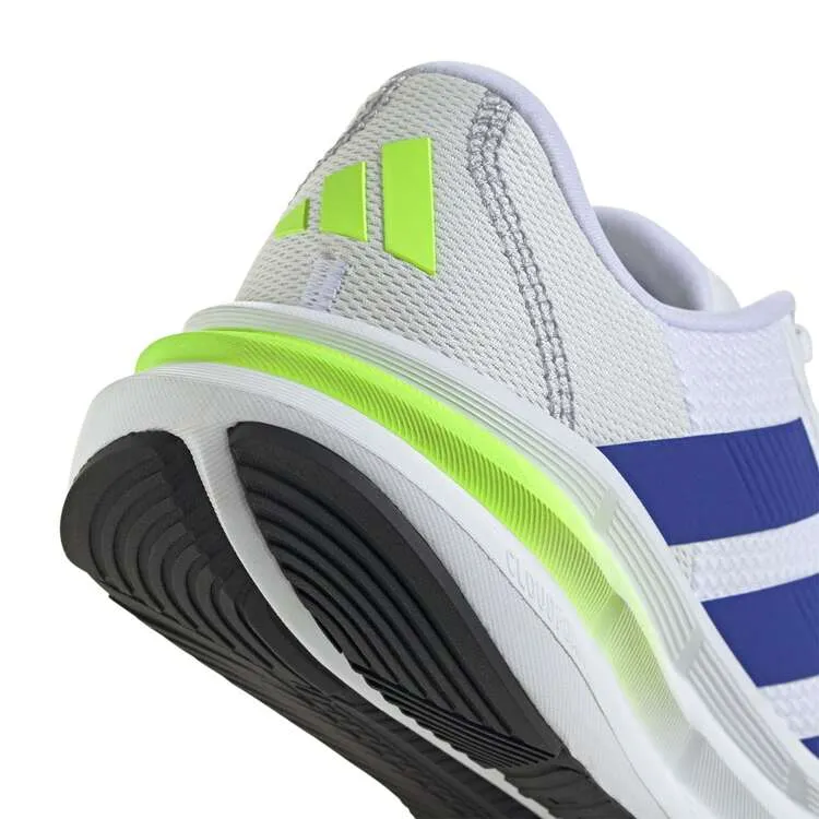 ADIDAS MEN'S GALAXY 7 WHITE/BLUE/LEMON RUNNING SHOES