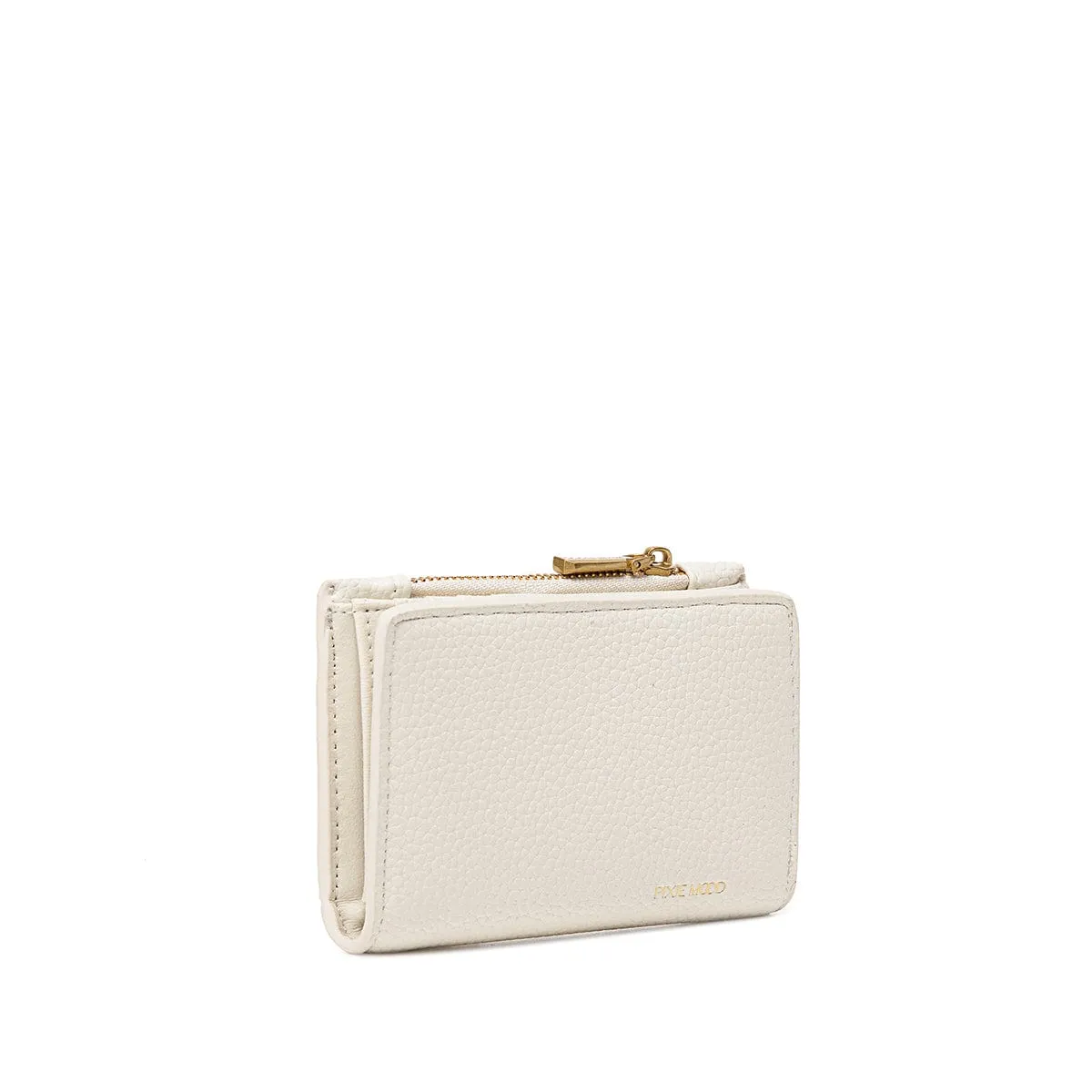 Aiko Vegan Leather Wallet | Coconut Cream Pebbled
