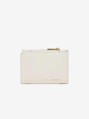 Aiko Vegan Leather Wallet | Coconut Cream Pebbled