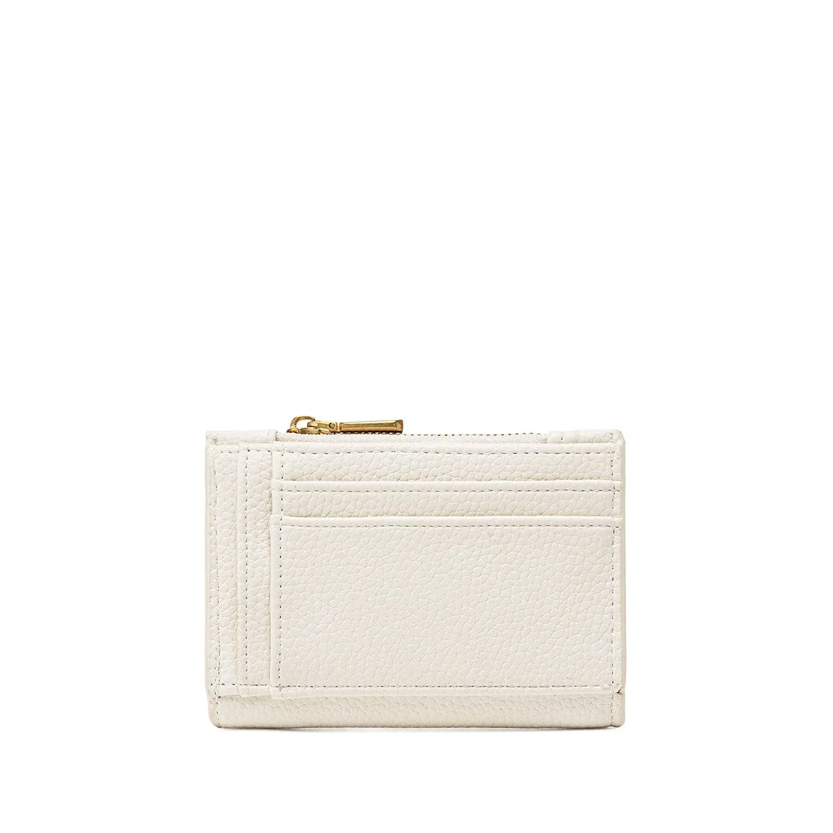 Aiko Vegan Leather Wallet | Coconut Cream Pebbled