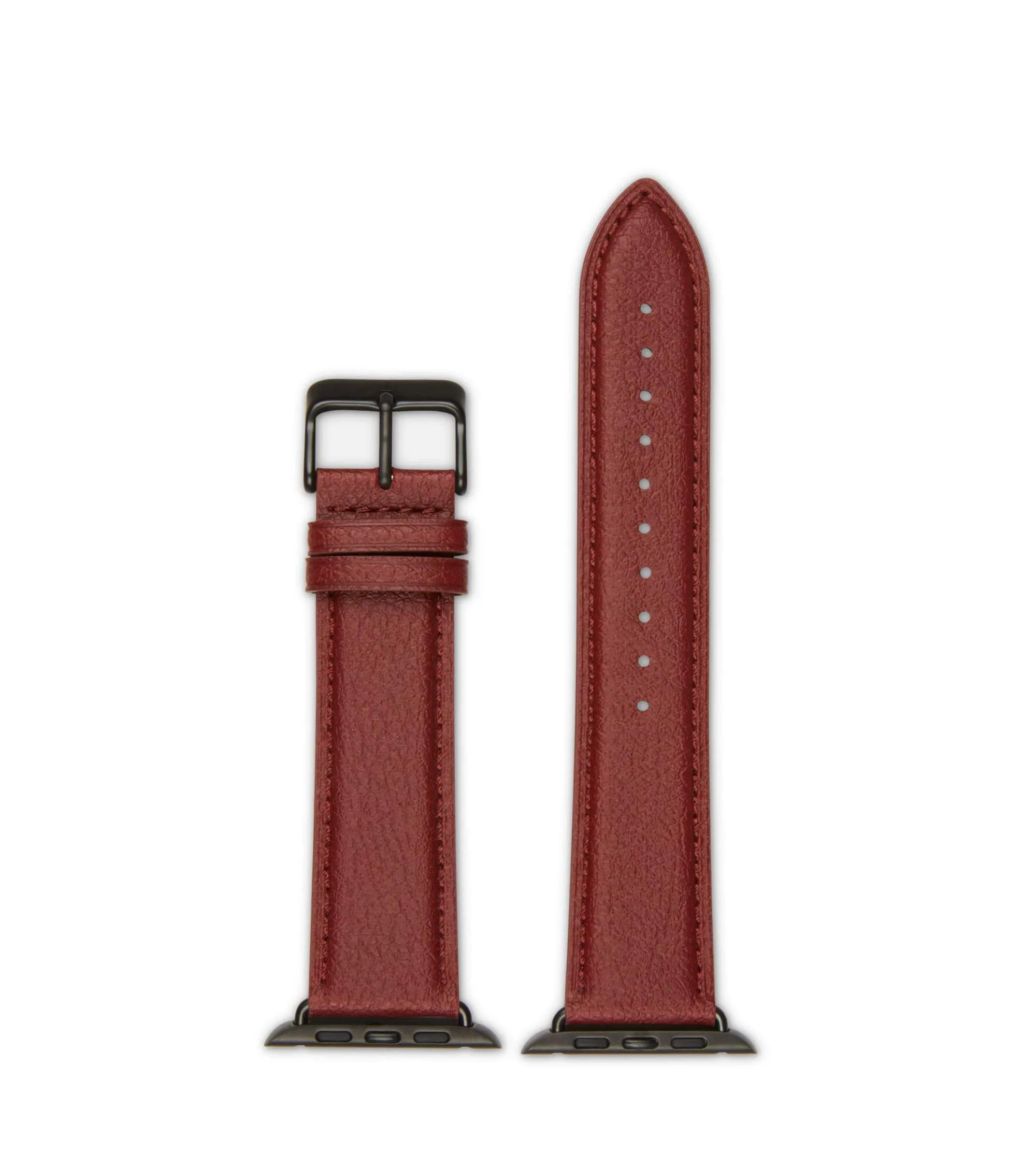 Apple Watch Compatible Vegan Watch Strap | Red & Space Grey