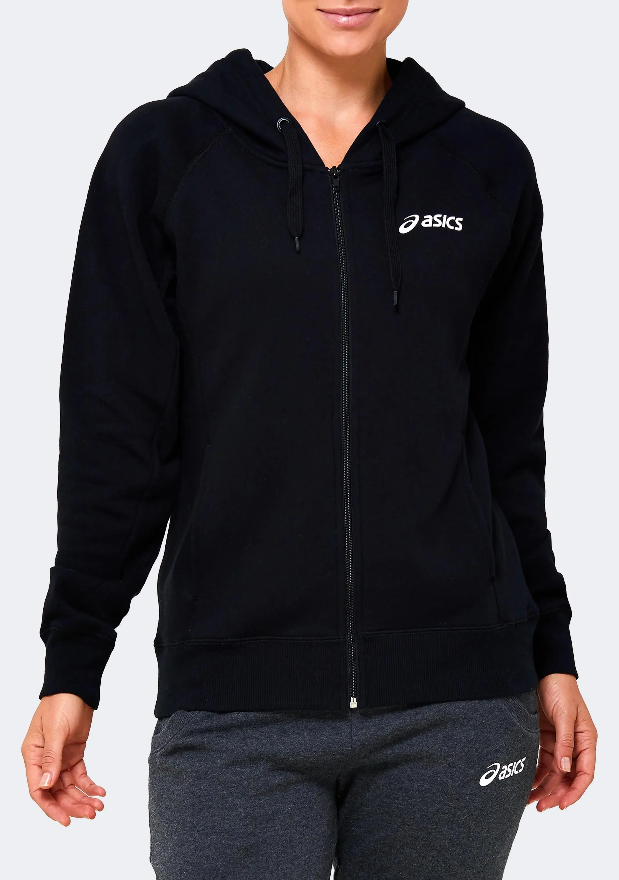 Asics Women's Zip Thru Hoodie Black
