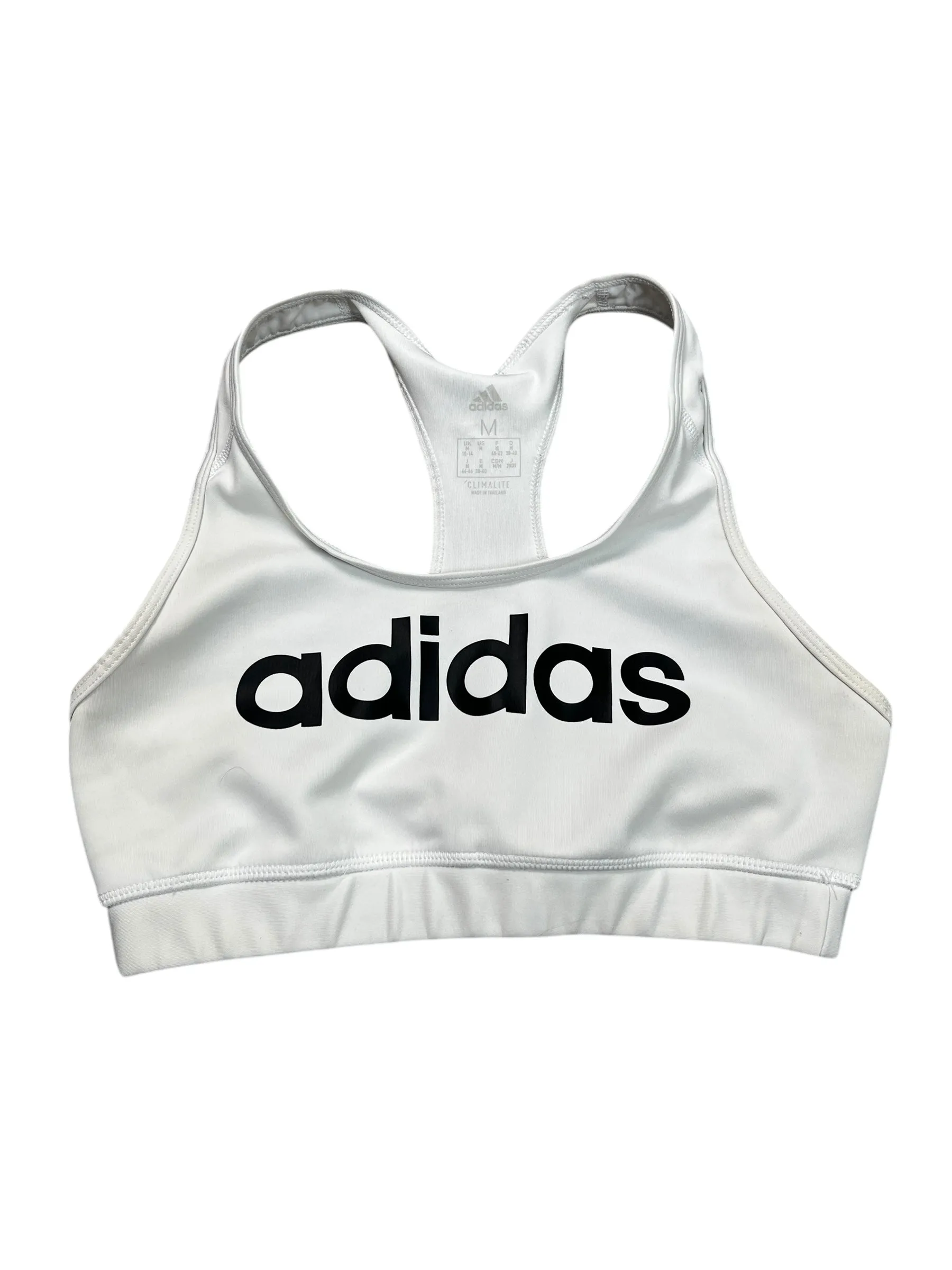 Athletic Bra By Adidas In White, Size:M