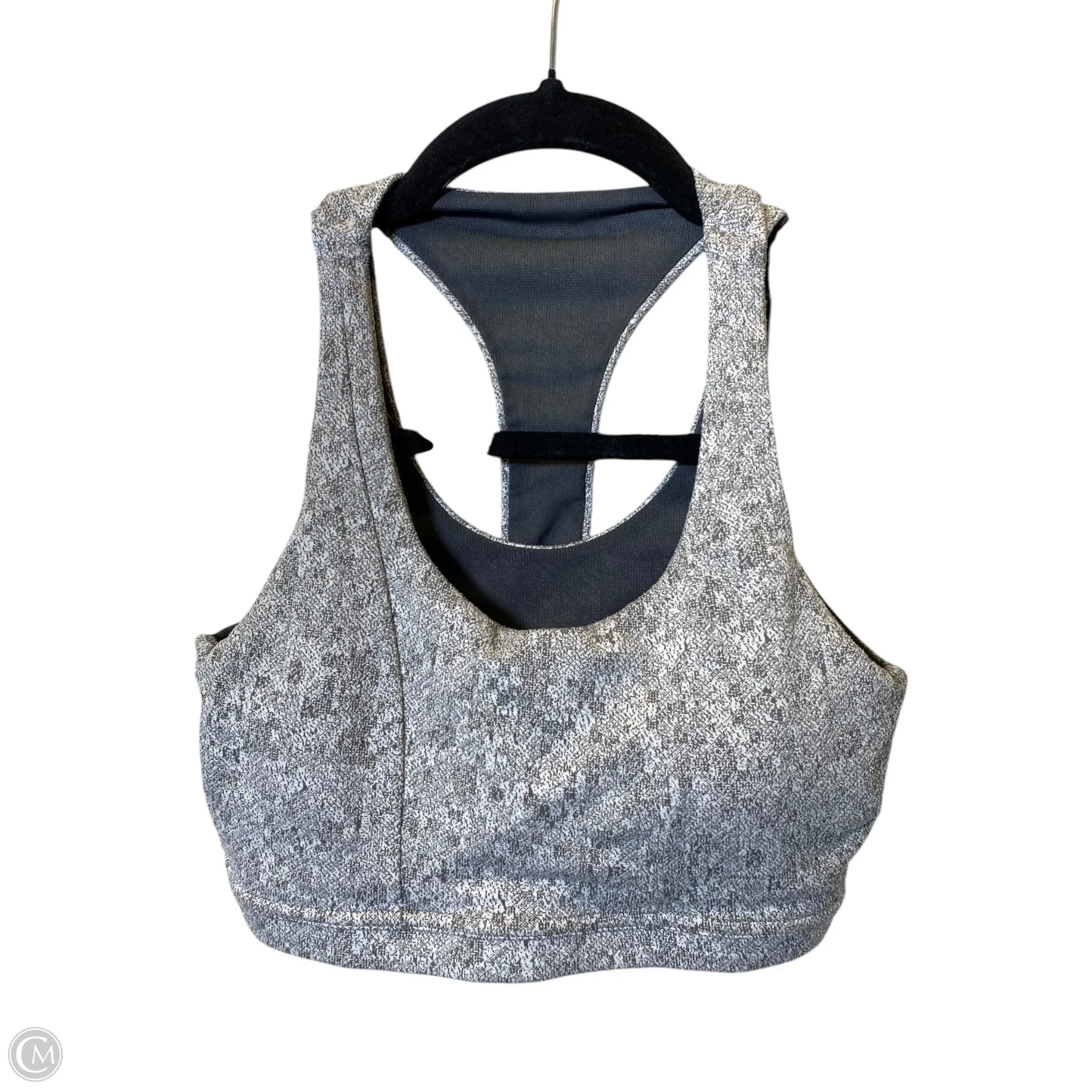 Athletic Bra By Gym Shark In Grey & White, Size: Xs