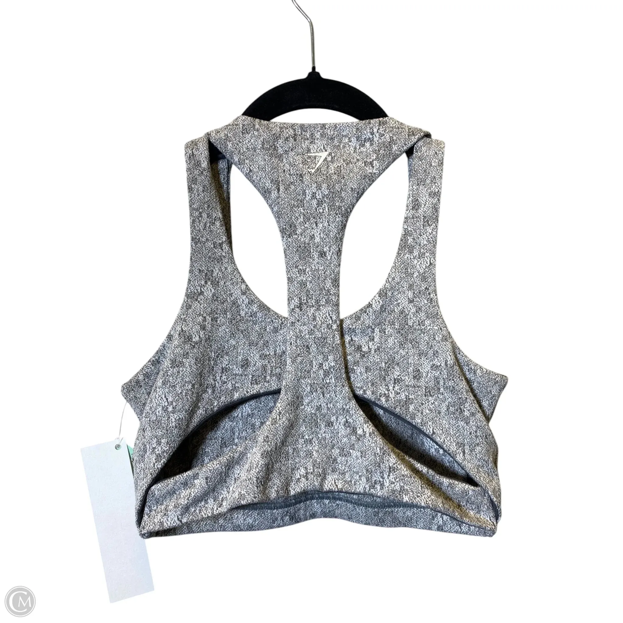 Athletic Bra By Gym Shark In Grey & White, Size: Xs