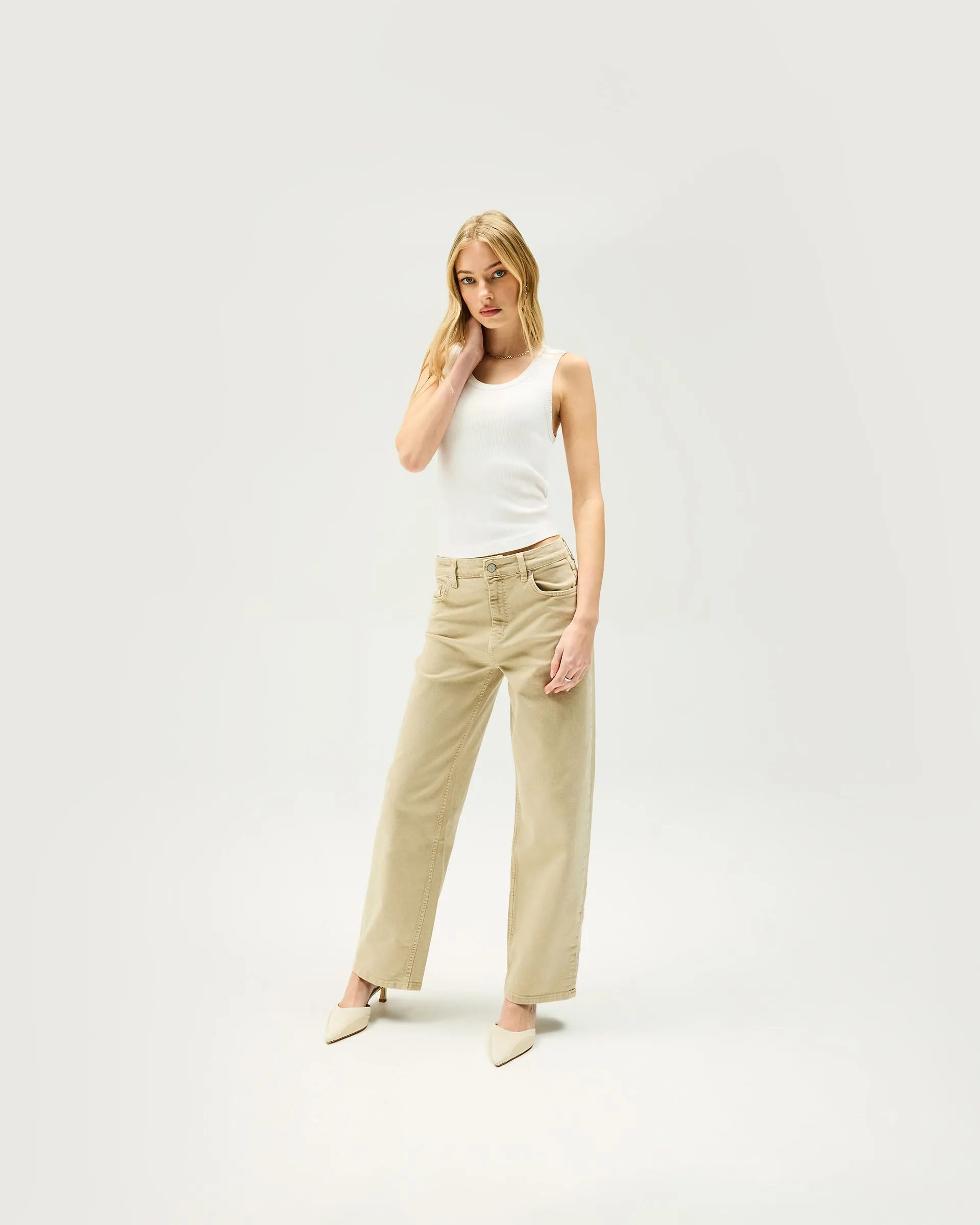 Balloon Leg Jean - Iced Latte