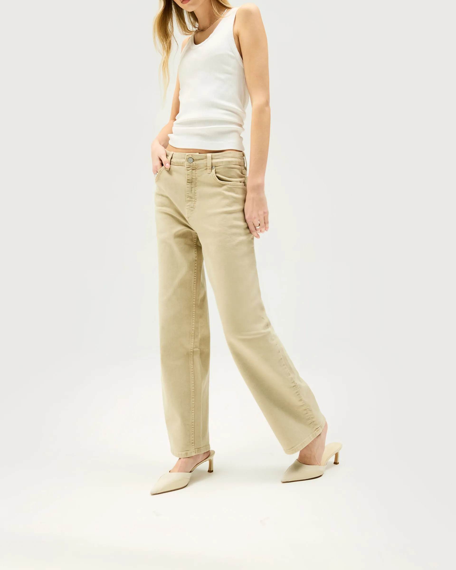 Balloon Leg Jean - Iced Latte