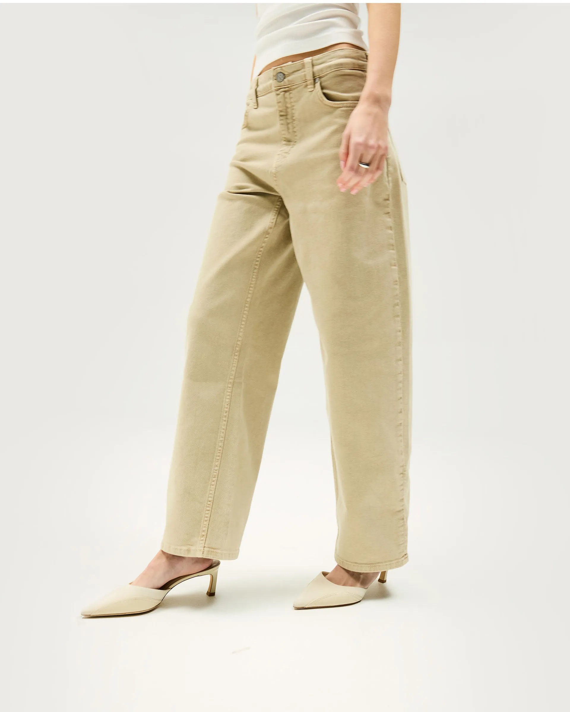 Balloon Leg Jean - Iced Latte