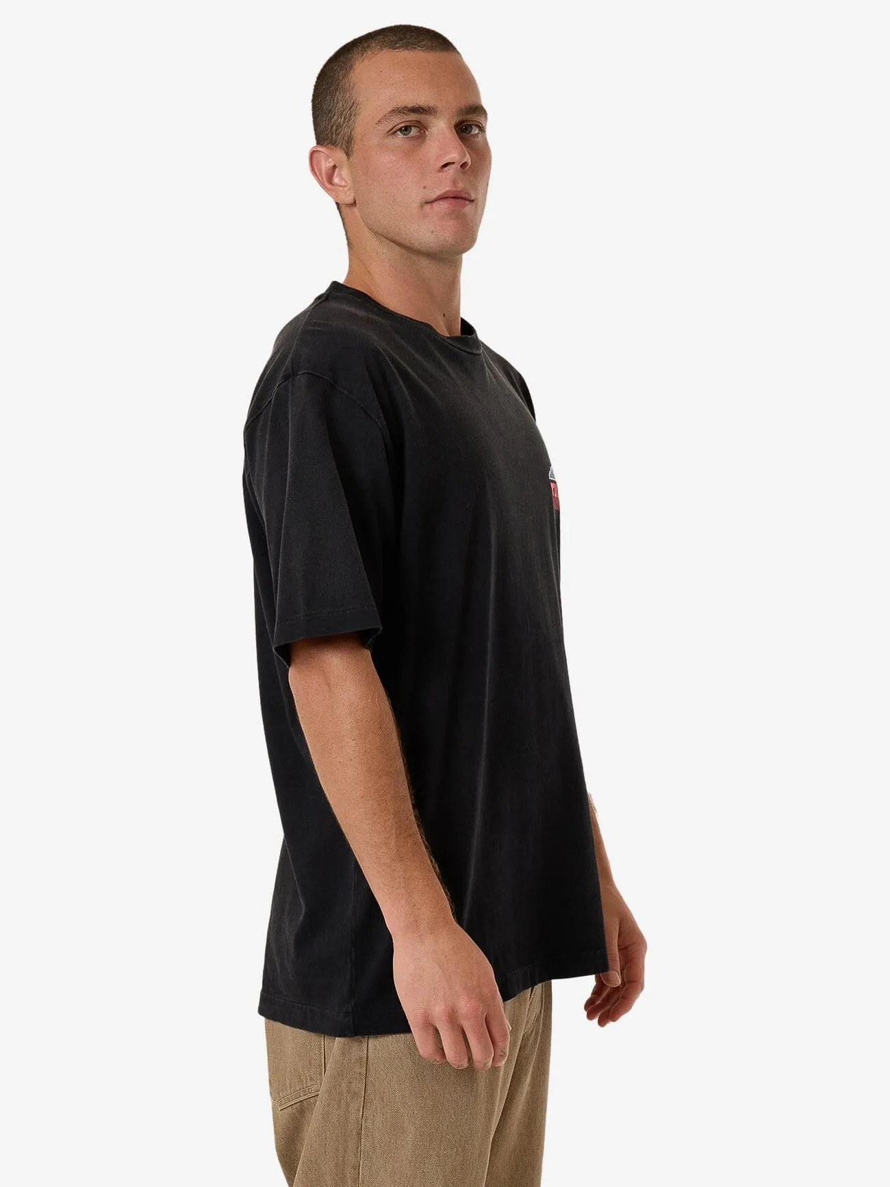 Beyond The Hills Oversize Fit Tee - Black Fade