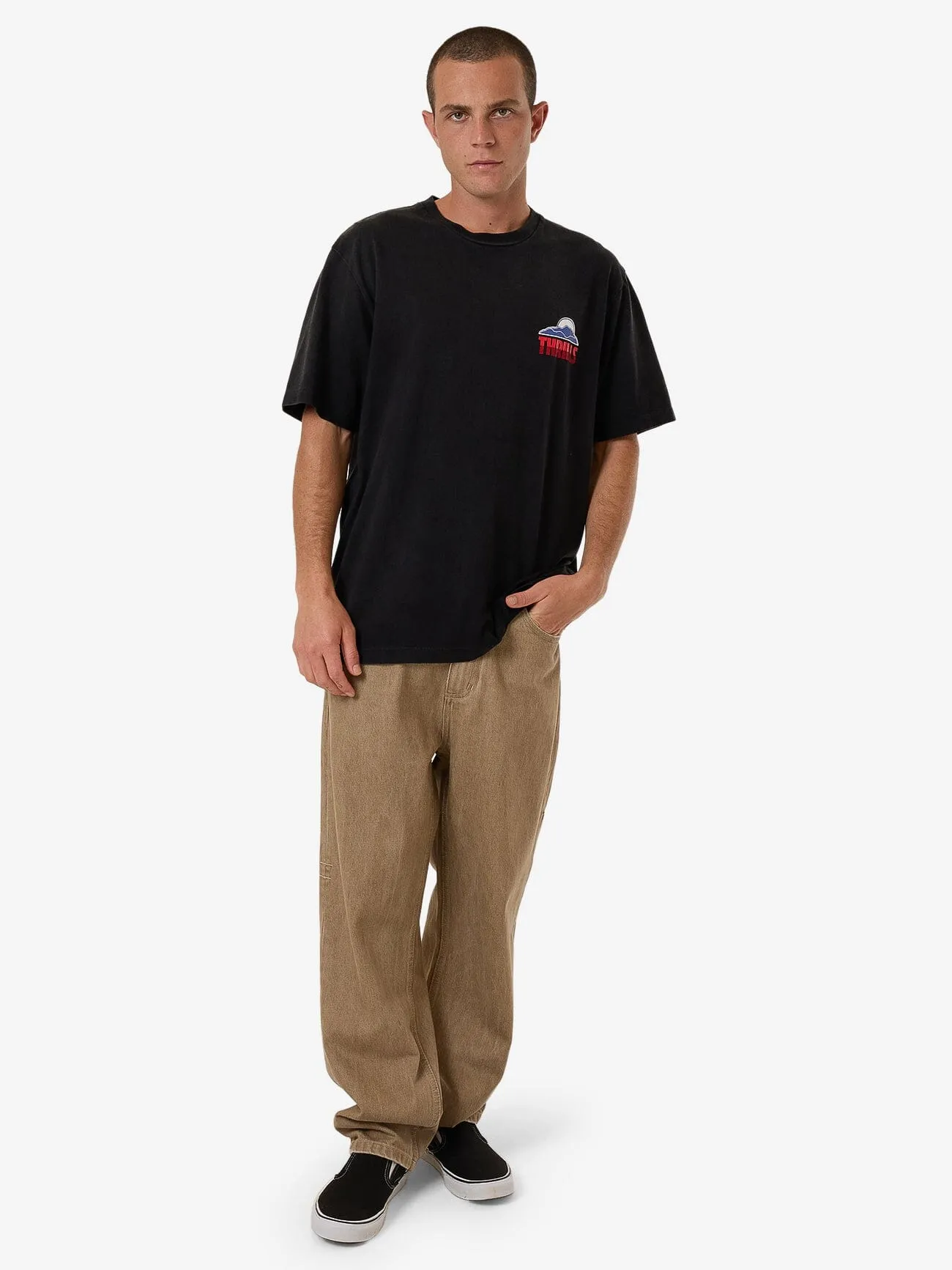 Beyond The Hills Oversize Fit Tee - Black Fade