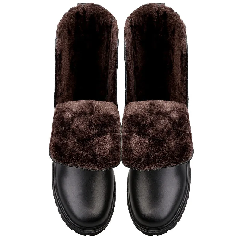 Black Leather Boots Men