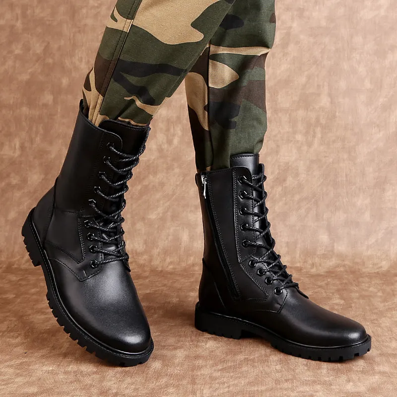 Black Leather Boots Men