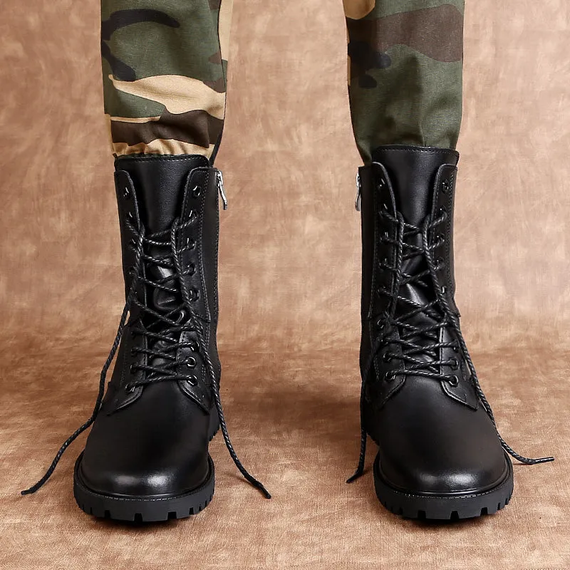 Black Leather Boots Men