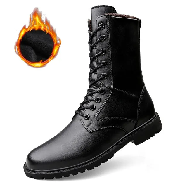 Black Leather Boots Men