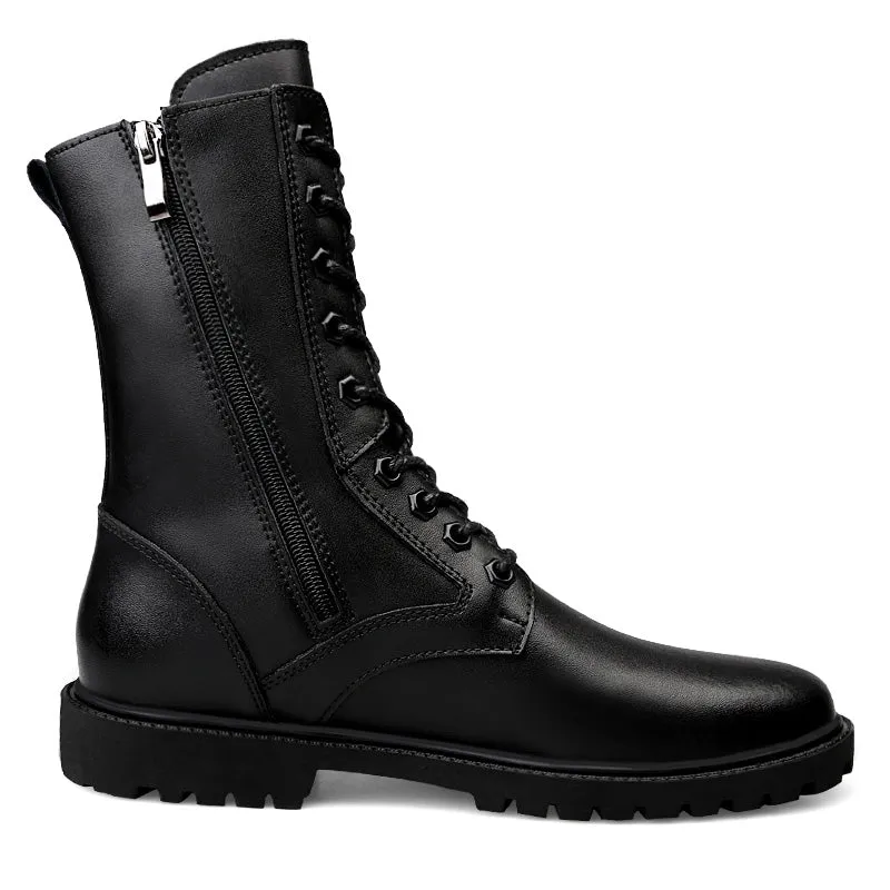 Black Leather Boots Men