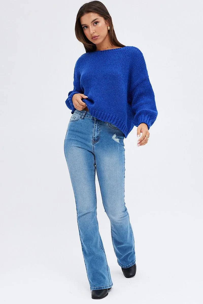 Blue Oversized Sweater