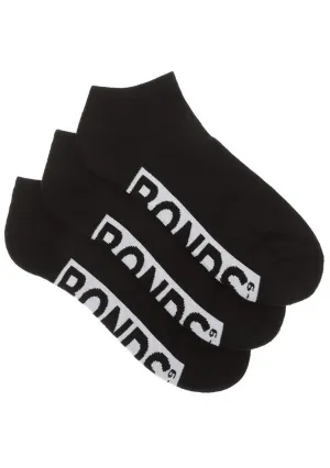 Bonds Adults Cushioned Low Cut 3 Pack Black