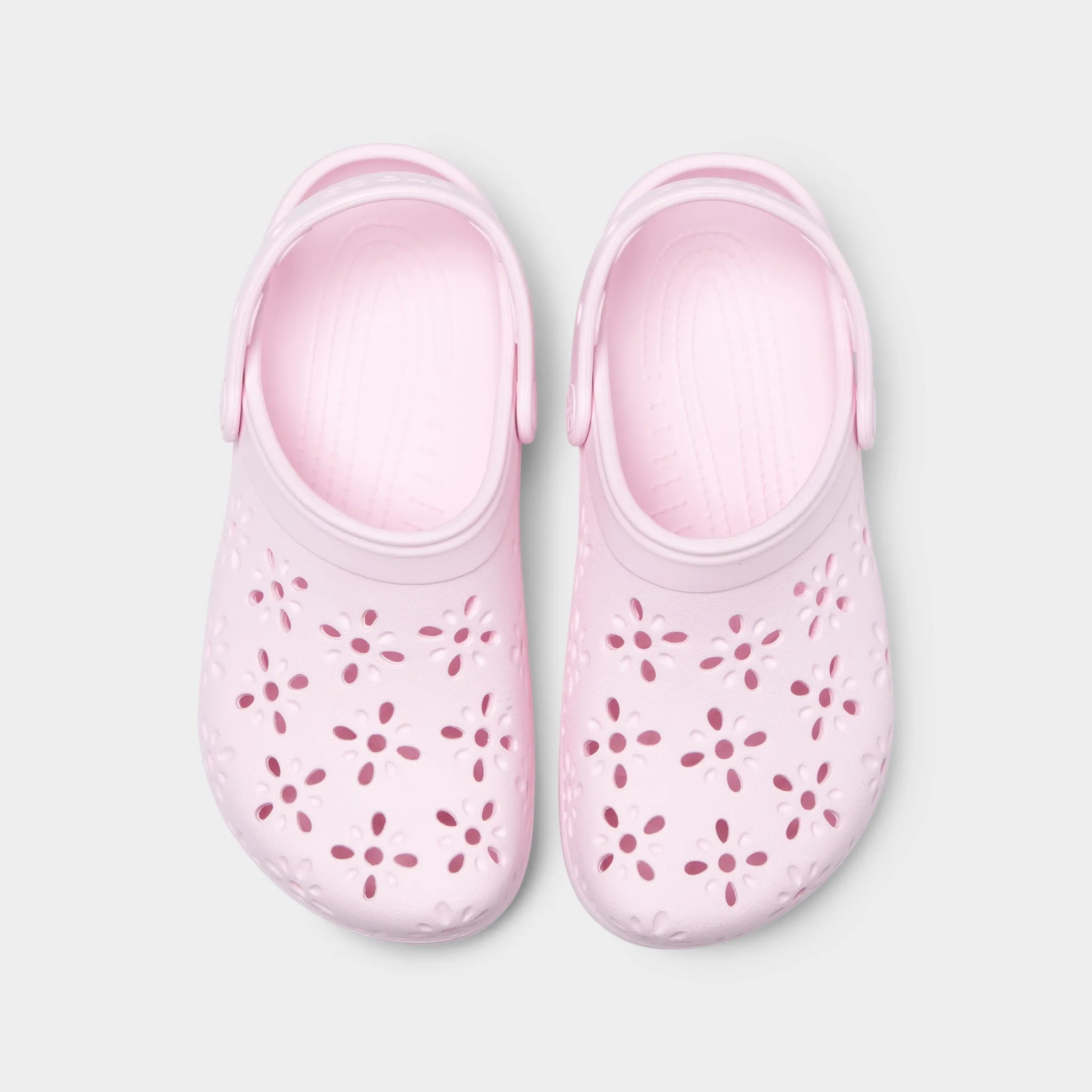 Crocs Women's Classic Floral Cut Out Clog / Pink Milk