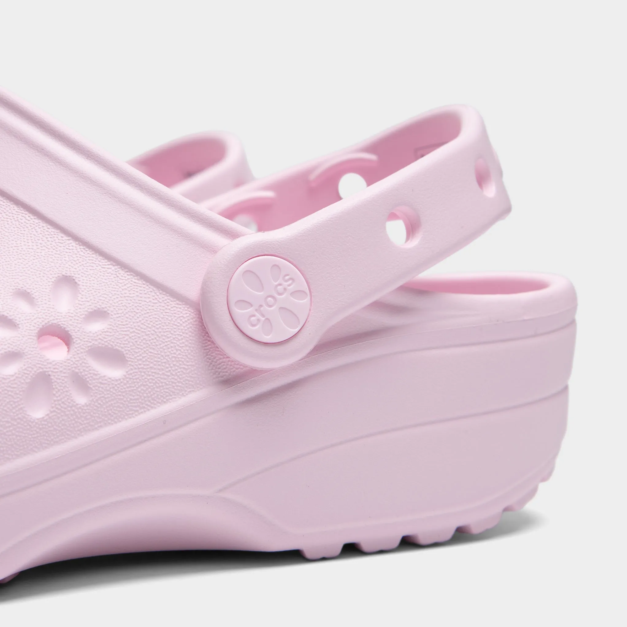 Crocs Women's Classic Floral Cut Out Clog / Pink Milk