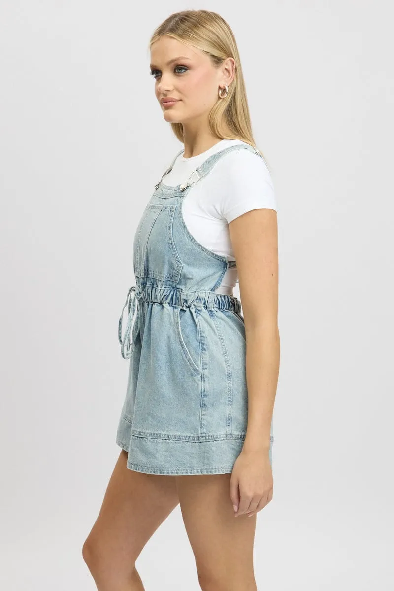 Denim Overall Shorts