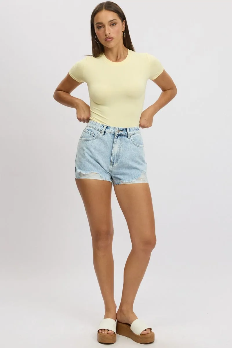 Denim Relaxed Shorts HIgh Rise