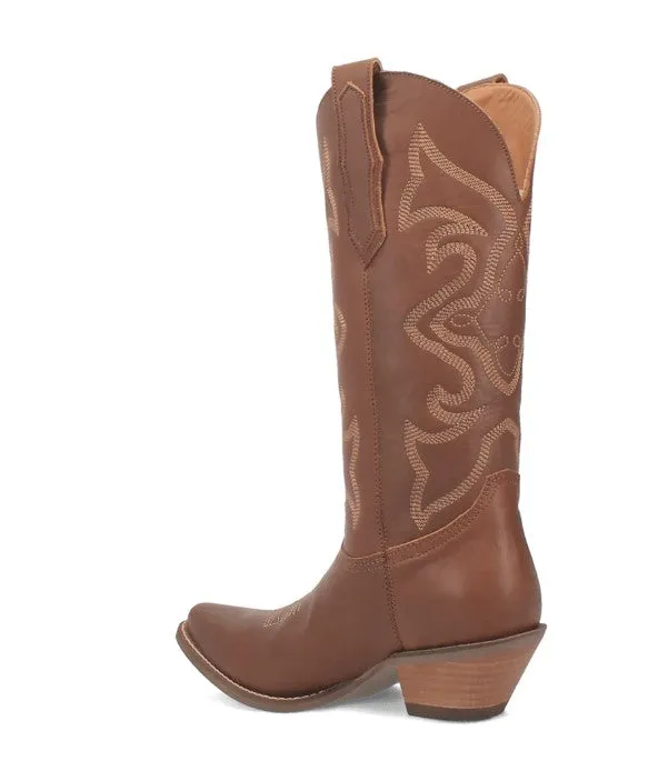 Dingo Out West Smooth Brown DI920 Ladies Cowboy Boot