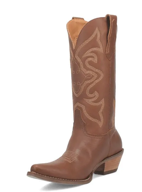 Dingo Out West Smooth Brown DI920 Ladies Cowboy Boot