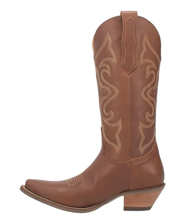 Dingo Out West Smooth Brown DI920 Ladies Cowboy Boot