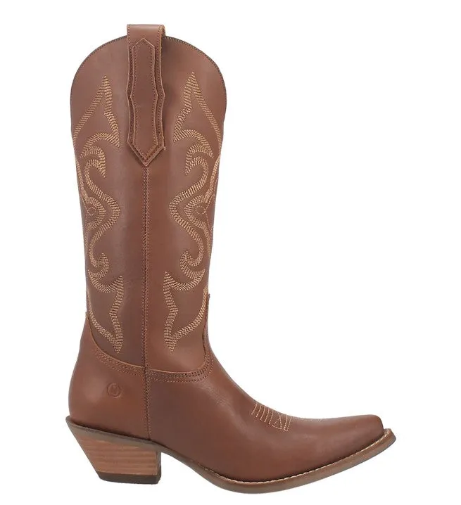 Dingo Out West Smooth Brown DI920 Ladies Cowboy Boot