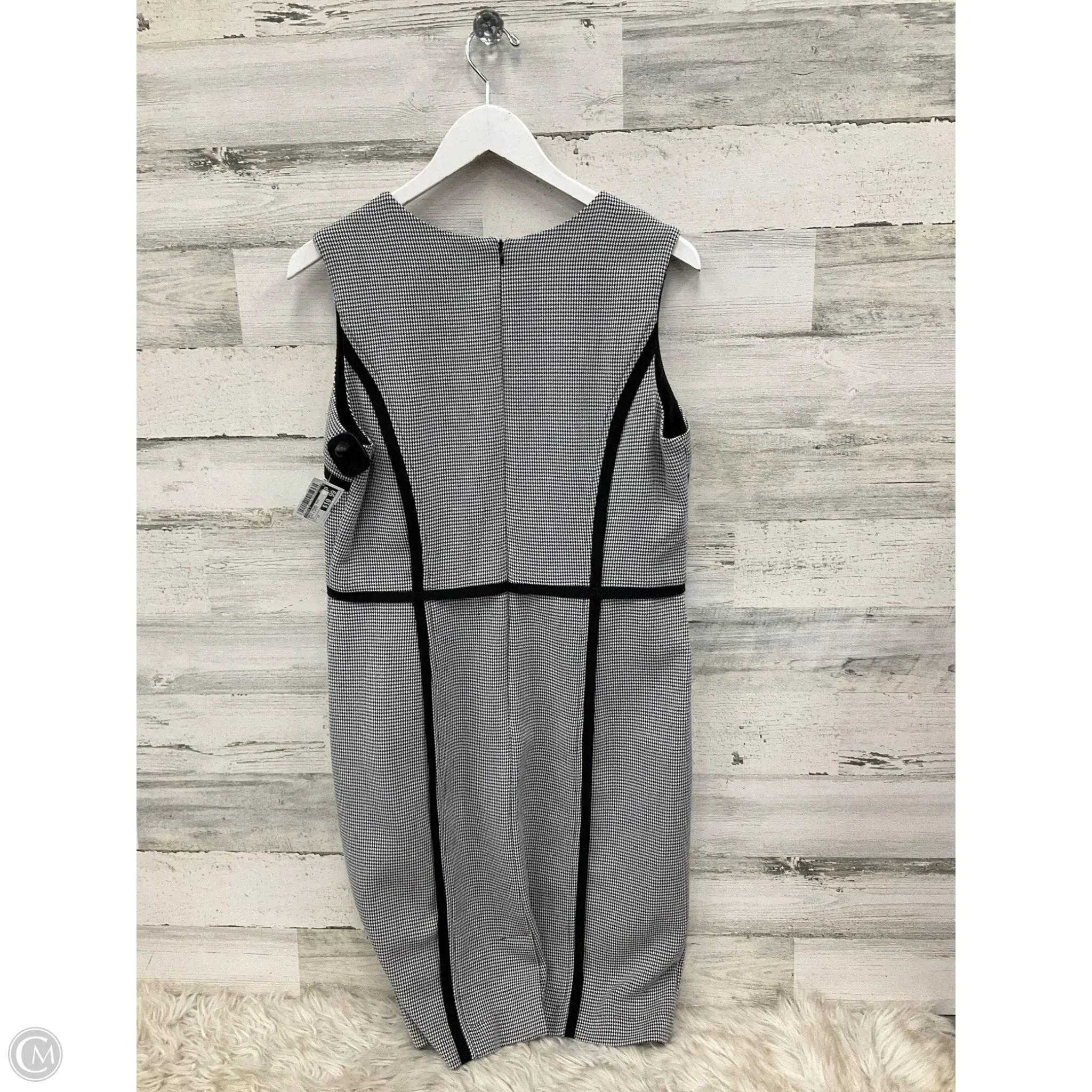Dress Casual Midi By Studio 1 In Black & White, Size: 12