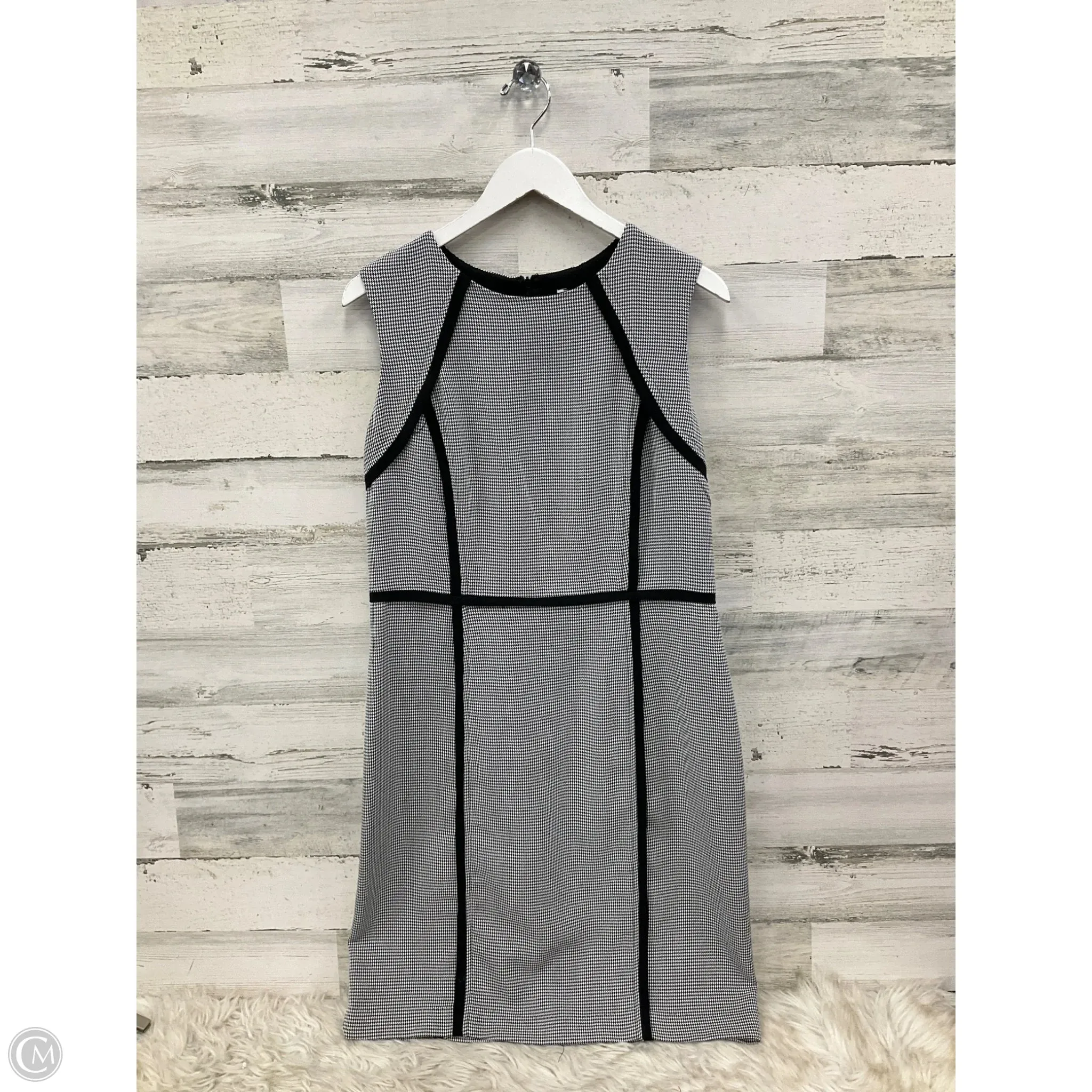 Dress Casual Midi By Studio 1 In Black & White, Size: 12