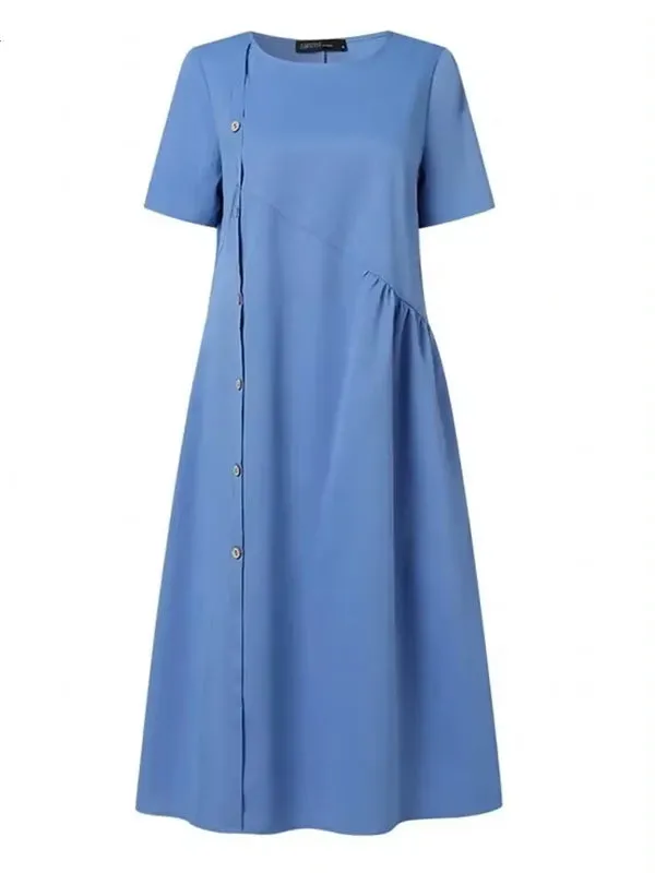 Elegant O-neck Long Dress