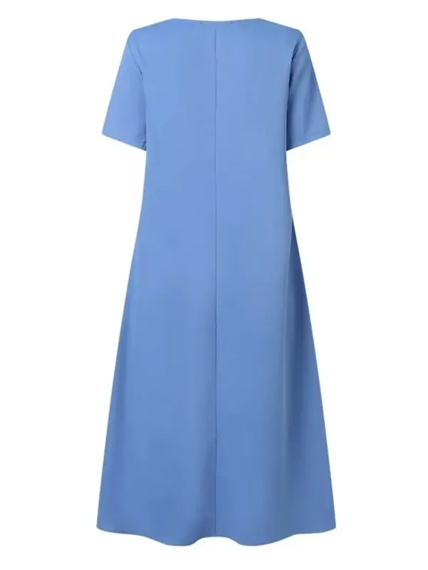 Elegant O-neck Long Dress