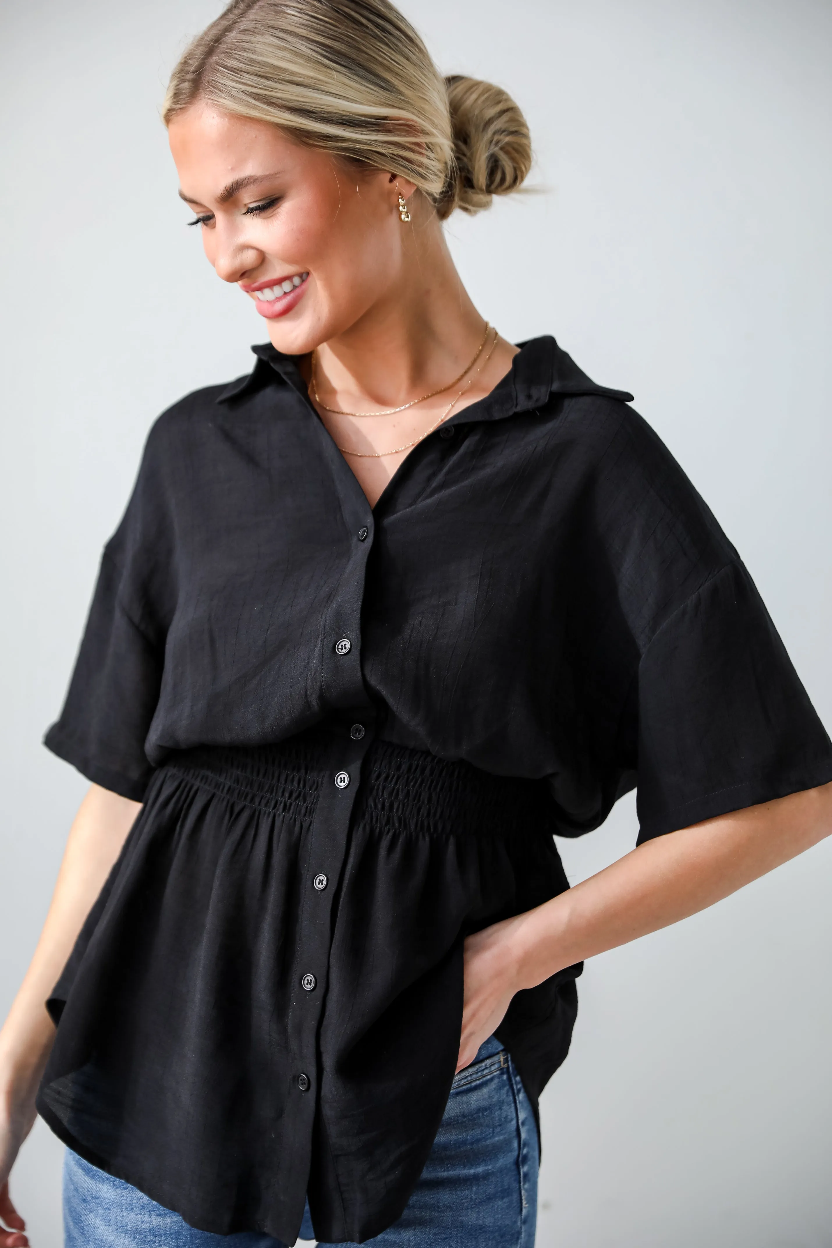 FINAL SALE - Dakota Peplum Blouse - DU DEAL