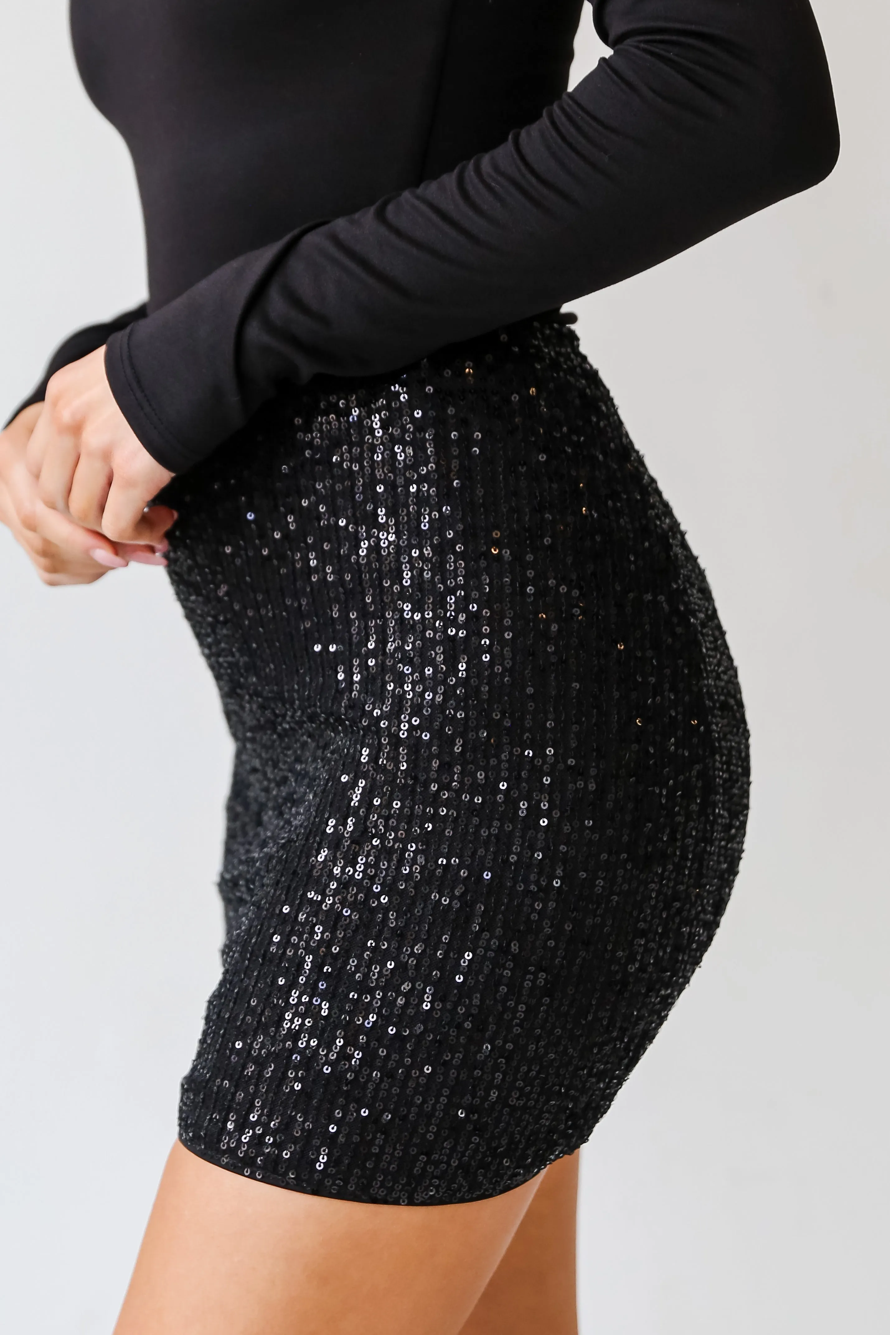 FINAL SALE - Make A Statement Sequin Mini Skirt - DU DEAL