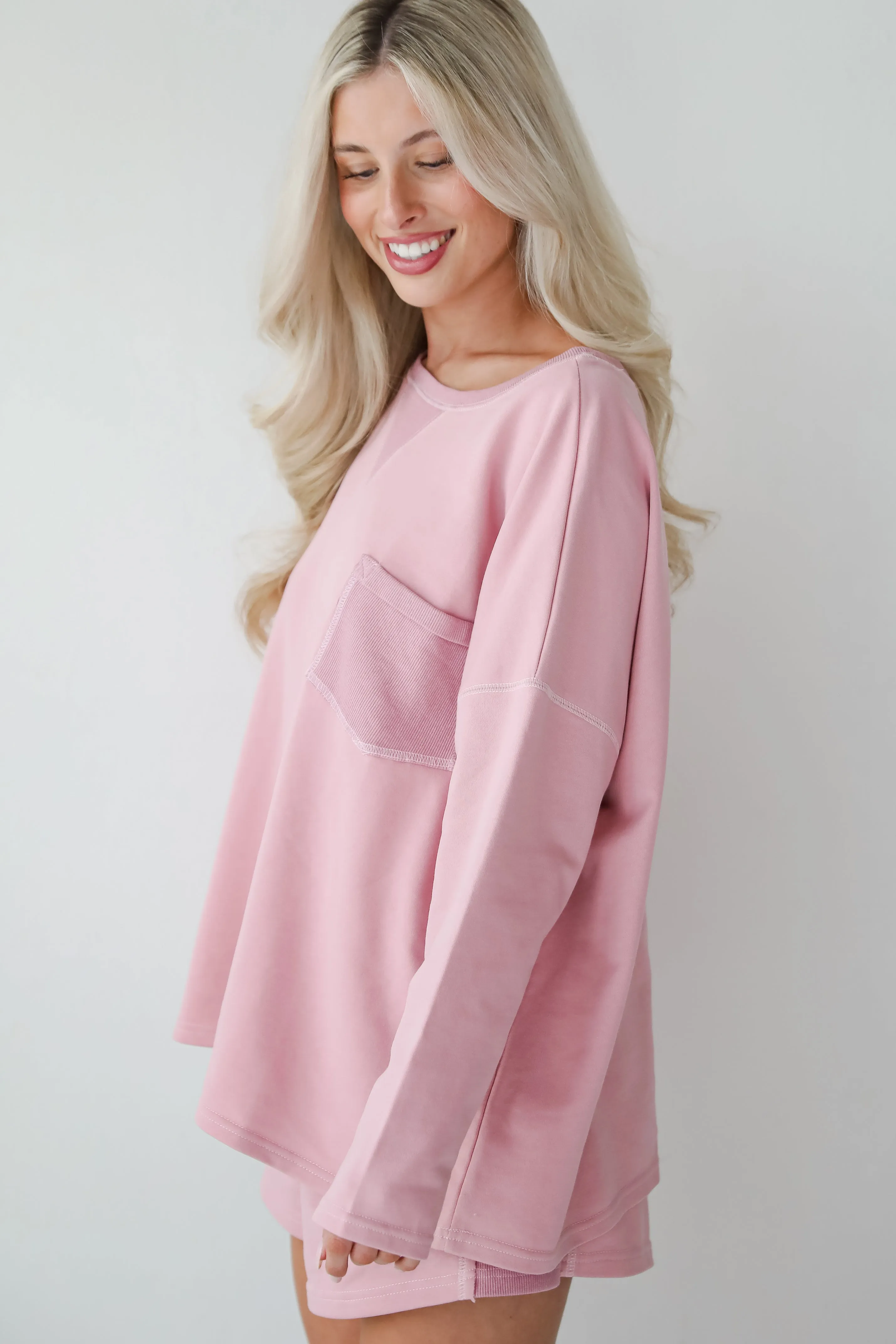 FINAL SALE - Relaxing Perfection Blush Long Sleeve Top