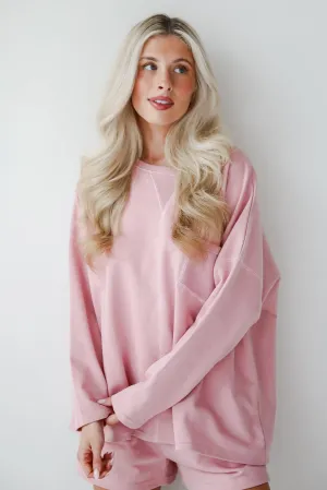FINAL SALE - Relaxing Perfection Blush Long Sleeve Top