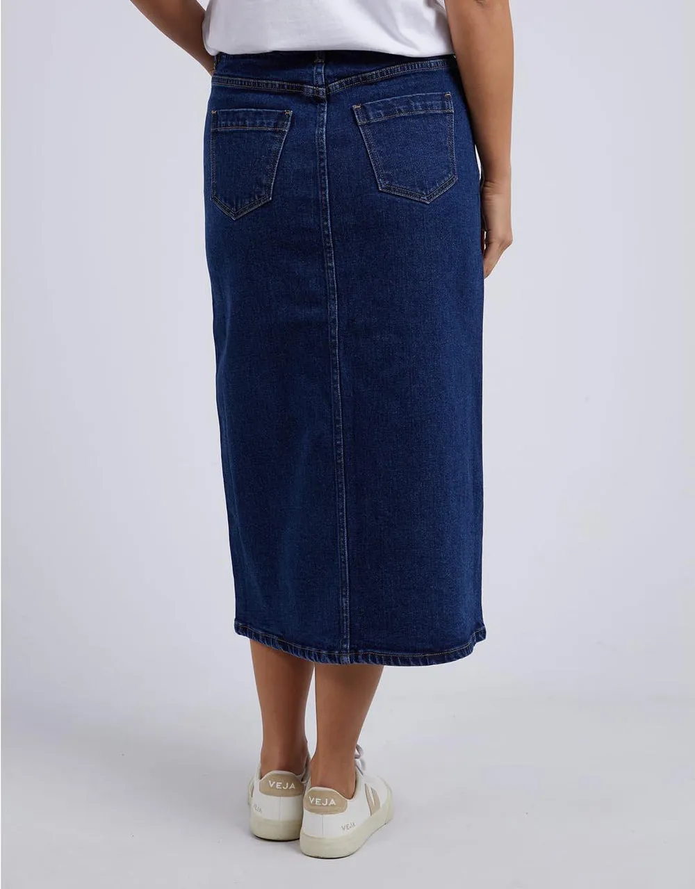 Foxwood Scout Midi Skirt Indigo Denim