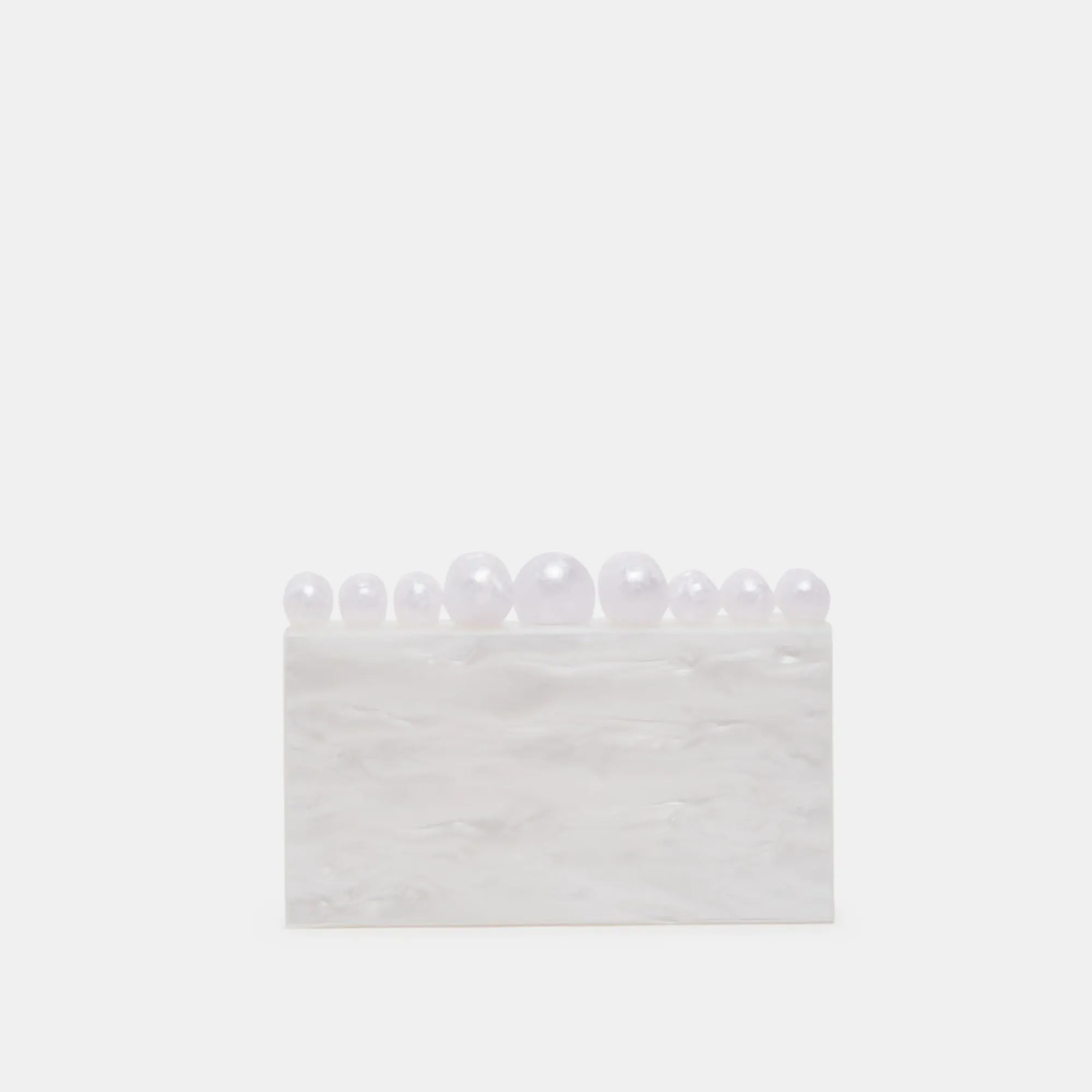 GERRY CLUTCH WHITE PEARL ACRYLIC