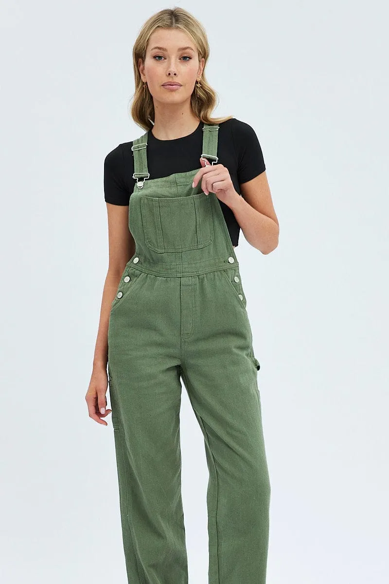 Green Denim Overall