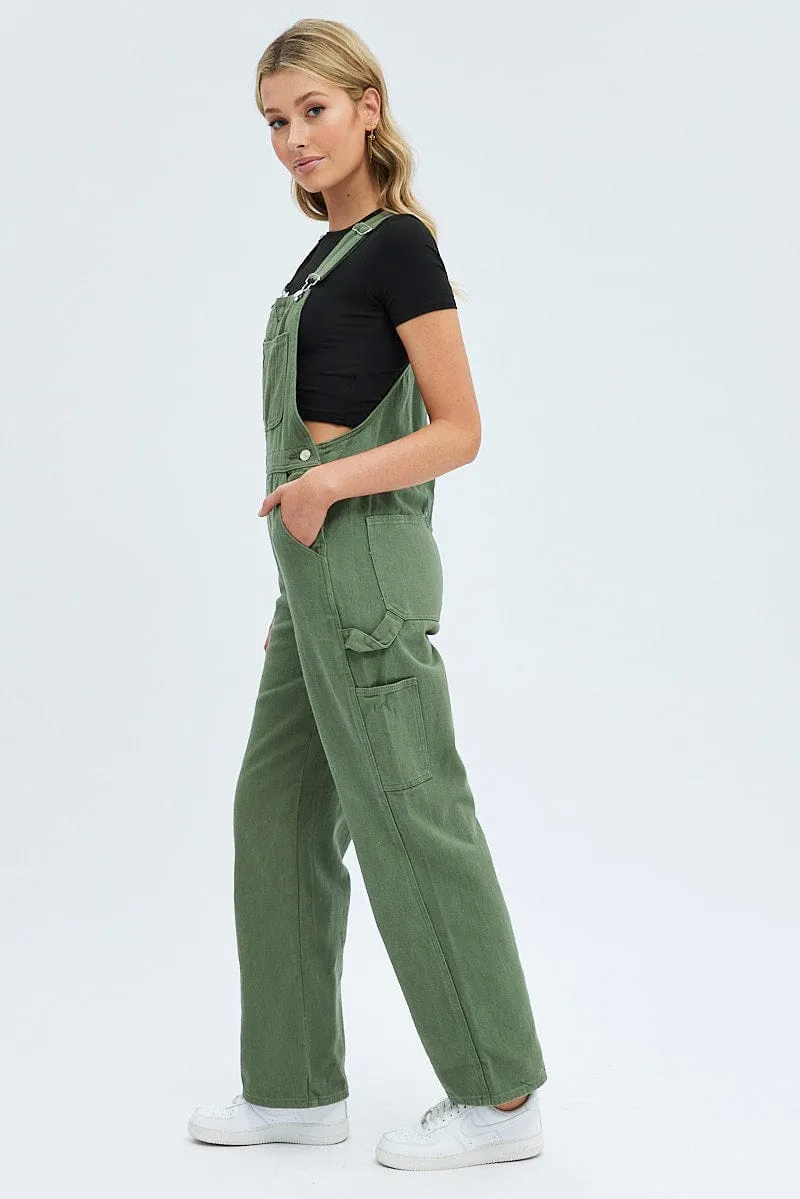 Green Denim Overall