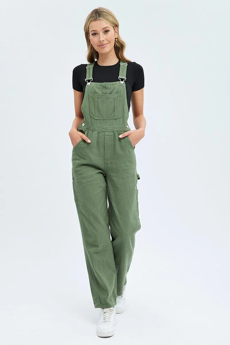 Green Denim Overall