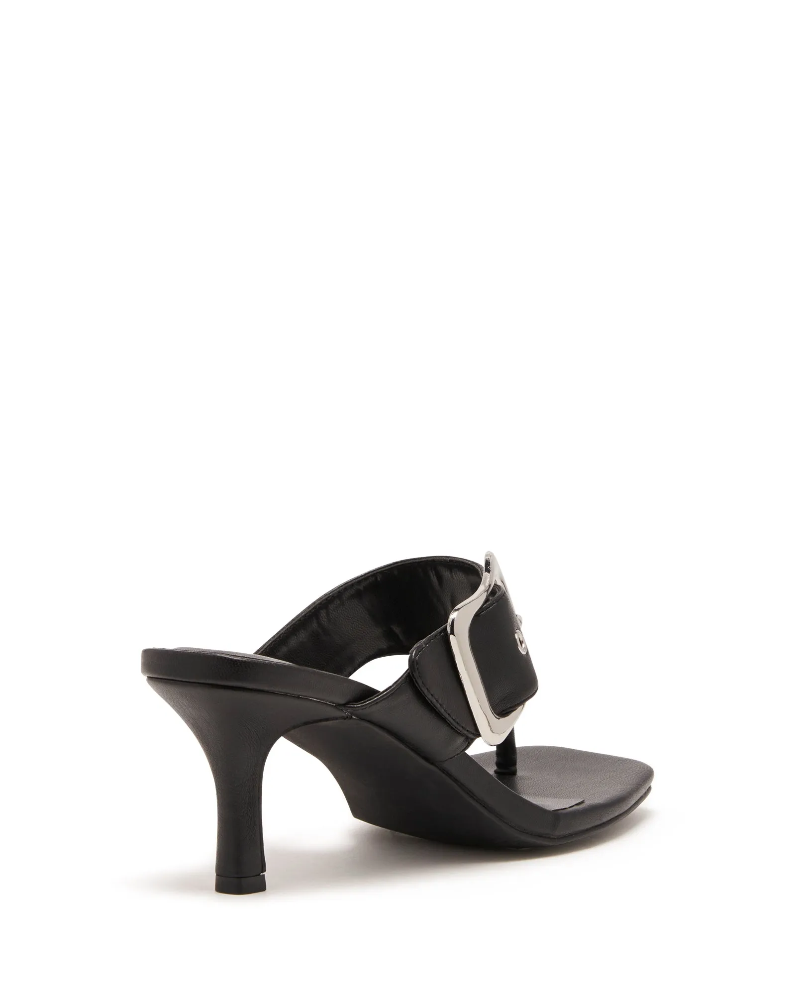 Jade Thong Heel Black Smooth
