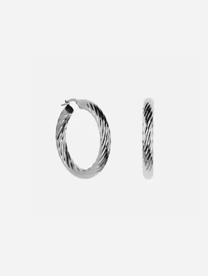 Luma Recycled 925 Sterling Silver Hoop Earrings