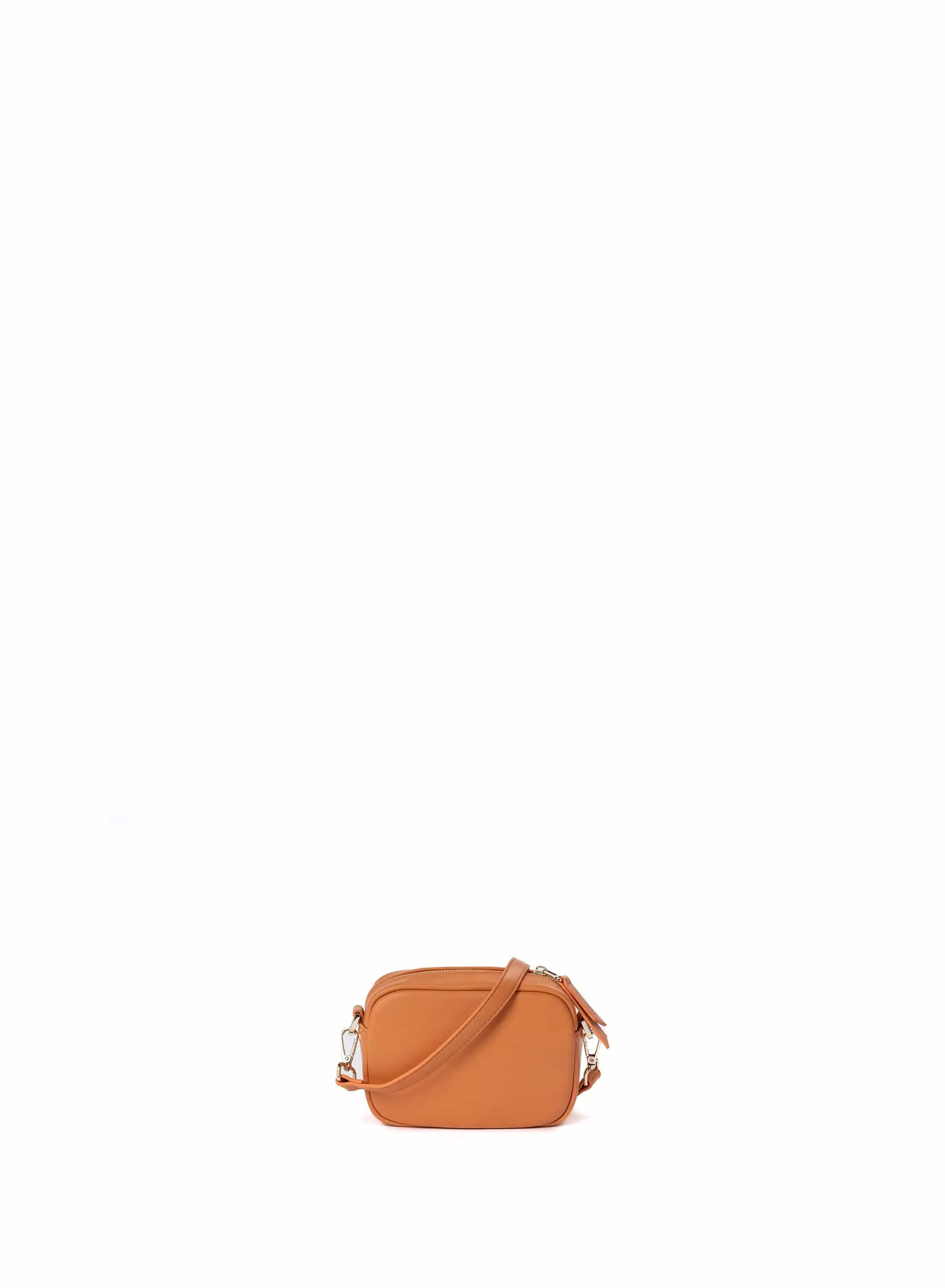 Mimi Mini Recycled Vegan Leather Crossbody Bag | Orange